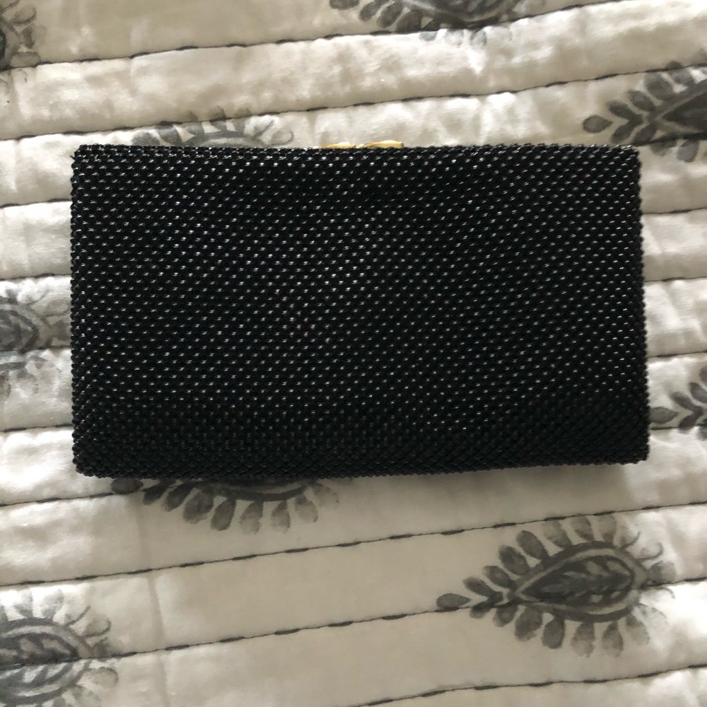Whiting & Davis Vintage Black Clutch